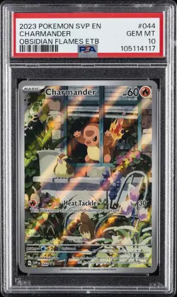 2023 POKEMON SVP EN-SV BLACK STAR PROMO #044 CHARMANDER PSA 10 - Image 1