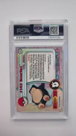 PSA 8 SNORLAX 143 TOPPS POKEMON TV ANIMATION SERIES 3 2000 FOIL - Image 2