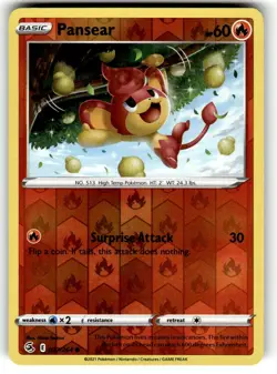 Pokemon Fusion Strike Pansear 037/264 Reverse Holo - Image 1