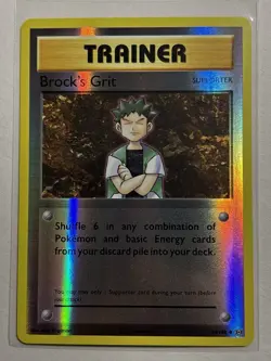 Brock’s Grit 74/108 - XY Evolutions Reverse Holo Rare Pokemon Card NM - Image 1