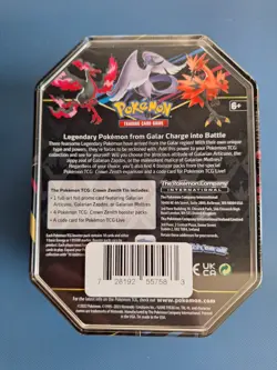 Pokemon TCG: Crown Zenith Tin Galarian Zapdos Factory Sealed - Image 2