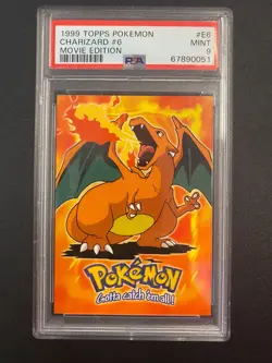 Charizard #E6 Pokemon 1999 Topps Movie Evolution PSA 9 - Image 1