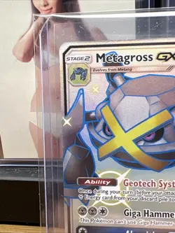SHINY Metagross GX ULTRA RARE 157a/145 Pokemon Hidden Fates Alternate Promo - NM - Image 2