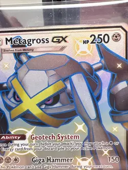 SHINY Metagross GX ULTRA RARE 157a/145 Pokemon Hidden Fates Alternate Promo - NM - Image 3