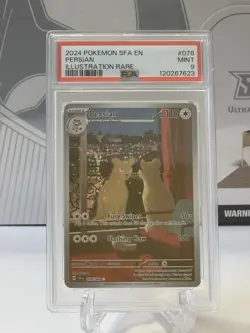 PERSIAN PSA 9 2024 POKEMON SV SHROUDED FABLE SFA EN #078/064 ILLUSTRATION RARE 0 - Image 1