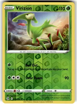 Pokemon Fusion Strike Virizion 015/264 Reverse Holo - Image 1