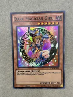 Yugioh! LP Dark Magician Girl - DPBC-EN009 - Super Rare - 1st Edition Lightly Pl - Image 1