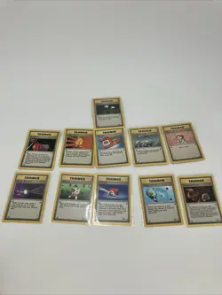 VINTAGE Pokemon lot of 11 TCG Base Set Jungle Fossil Trainer Card WOTC All NM-LP - Image 1