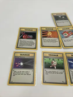 VINTAGE Pokemon lot of 11 TCG Base Set Jungle Fossil Trainer Card WOTC All NM-LP - Image 2