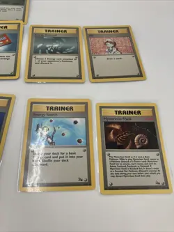 VINTAGE Pokemon lot of 11 TCG Base Set Jungle Fossil Trainer Card WOTC All NM-LP - Image 4