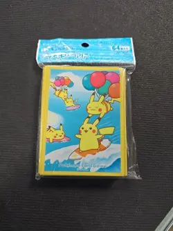Flying and Surfing Pikachu Card Sleeves 64 ct Pokemon Center Japan Exclusive - Image 1