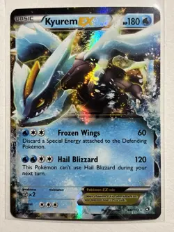 Kyurem EX 44/113 - Black & White Legendary Treasures Holo Pokemon Card NM - Image 1