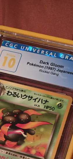 (POP 13) CGC 10 PRISTINE 1997 Dark Gloom Japanese Rocket Gang #044 Pokemon Card - Image 3