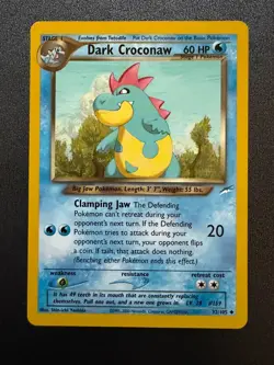 2002 Pokemon Neo Destiny -Dark Croconaw- Uncommon 32/105 - Image 1