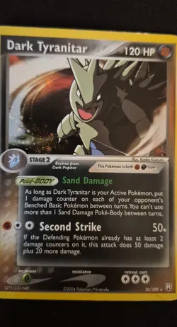 Pokemon 2004 Team Rocket Returns Dark Tyranitar Holo 20/109 Deck Exclusive - Image 5