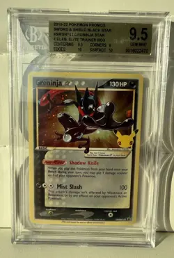 Pokemon Greninja Goldstar SWSH 144 Black Star Promo Celebrations BGS Beckett 9.5 - Image 1