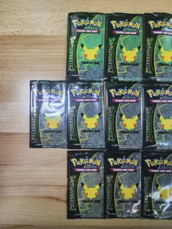 Lot Of 32 Pokemon TCG Celebrations 25th Anniversary Booster Packs EMPTY NO CARDS - Image 2