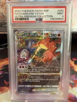 Pokemon TCG Charizard VSTAR SWSH262 Holo Black Star Promo PSA 9 - Image 1