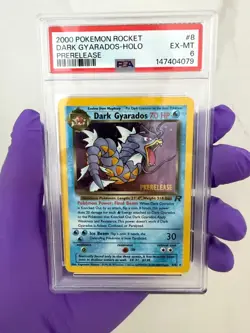 2000 POKEMON ROCKET PRERELEASE #8 DARK GYARADOS-HOLO PSA 6 - VINTAGE RARE - Image 5