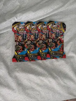 4X Pokemon TCG Mega Evolution Sleeved Booster Packs Factory Sealed New - Image 1