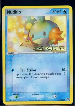 Pokemon EX EMERALD - #56/106 Mudkip - Reverse Holo - ENG - Near Mint - Image 1