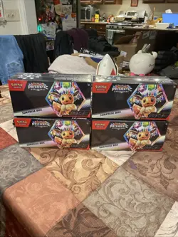 LOT OF 4x Pokemon TCG Scarlet & Violet Prismatic Evolutions Surprise Box NEW - Image 1