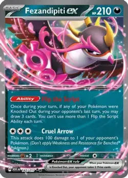 FEZANDIPITI EX 142/217 DOUBLE RARE ME: ASCENDED HEROES POKEMON NEAR MINT - Image 1
