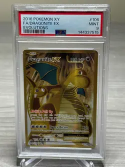 2016 Pokemon Dragonite EX 106/108 Full Art PSA 9 XY Evolutions - Image 1
