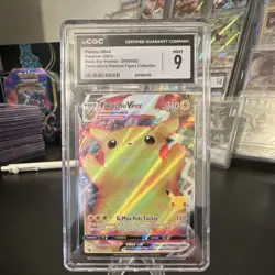 Pokemon Pikachu VMAX SWSH062 Promo Full Art Holo CGC 9 310 HP English - Image 1