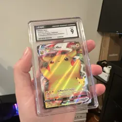 Pokemon Pikachu VMAX SWSH062 Promo Full Art Holo CGC 9 310 HP English - Image 3