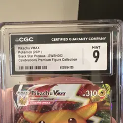 Pokemon Pikachu VMAX SWSH062 Promo Full Art Holo CGC 9 310 HP English - Image 5