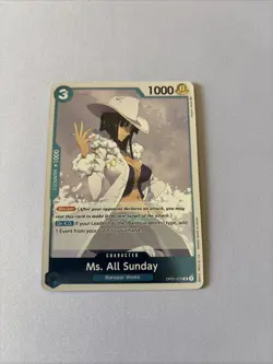 One Piece Card Game Pre Errata Ms. All Sunday OP01-079 Romance Dawn Near Mint - Image 1