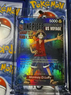 (2) One Piece US Voyage College Basketball promo Monkey D. Luffy Holo Lot of 2 - Image 3