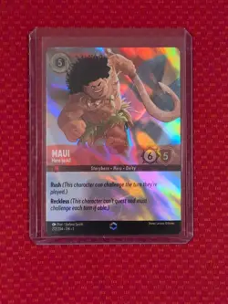 MAUI - HERO TO ALL - DISNEY LORCANA 212/204 FIRST CHAPTER ENCHANTED HOLOFOIL - Image 1