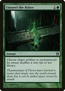 Unravel the Aether Born of the Gods NM Green Uncommon MAGIC MTG CARD ABUGames - Image 1