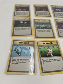 VINTAGE Pokemon lot of 9 TCG Base Set Fossil Jungle Trainer Card WOTC All NM-LP - Image 2