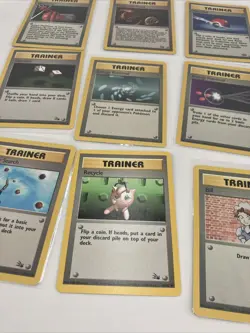 VINTAGE Pokemon lot of 9 TCG Base Set Fossil Jungle Trainer Card WOTC All NM-LP - Image 3