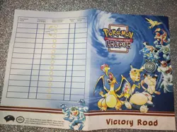 Victory Road Pokemon League Badge Book Card Charizard 90s Toysrus - Image 2