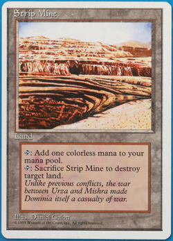 Strip Mine 4th Edition NM Land Uncommon MAGIC MTG CARD (ID# 501788) ABUGames - Image 1