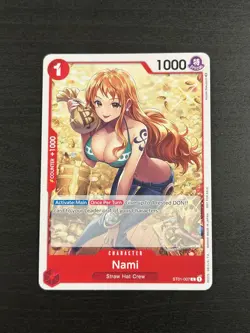 2022 One Piece Card Game Straw Hat Crew Nami Holo ST01-007 Promo - Image 1