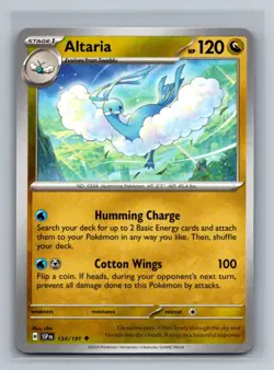 Altaria Normal Uncommon SV08: Surging Sparks SSP Dragon 134/191 Pokemon Card TCG - Image 1
