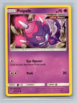 Poipole Normal Common SM - Lost Thunder SM8 Psychic 107/214 Pokemon Card TCG - Image 1