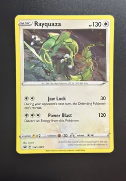Pokemon TCG Rayquaza SWSH029 Crown Zenith Sea & Sky Cosmos Holo Promo Card - Image 1
