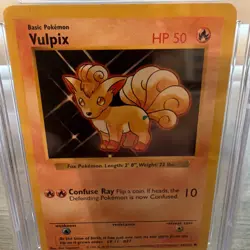 Base Set shadowless blue dot Spot error Vulpix Pokemon card CGC 6.5 Slab 68/102 - Image 3