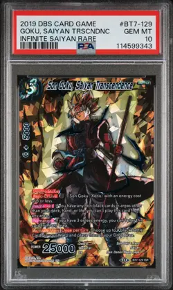 Son Goku, Saiyan Transcendence PSA 10 BT7-129 ISR Dragon Ball Super Card Game - Image 1