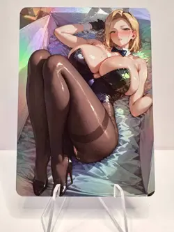 Android 18 Dragon Ball Z Bunny Suit Holo Sexy Goddess Anime Waifu ACG Card - Image 1