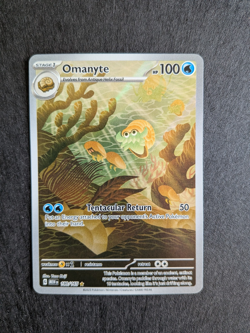 Omanyte 180/165 Sv: Scarlet & Violet 151 Holo AR Pokemon Card 2023 NM - Image 1