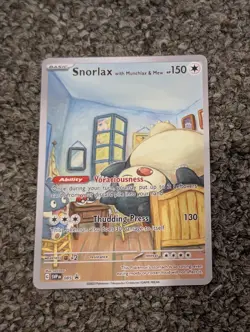 Snorlax "The Bedroom" - Custom Fan Art pokemon Card - Image 1