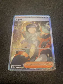 Pokemon TCG Poppy Holo Ultra Rare Card Obsidian Flames Series 227/197 - Image 1