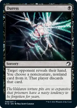Duress FOIL Innistrad: Midnight Hunt NM Black Common MAGIC MTG CARD ABUGames - Image 1